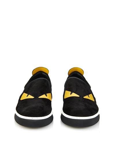 fendi monster suede trainers|fendi high top sneakers.